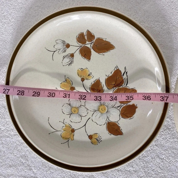 Vintage Forma Stone Hand Painted Stoneware Dinner Plates x2 - Picture 9 of 9